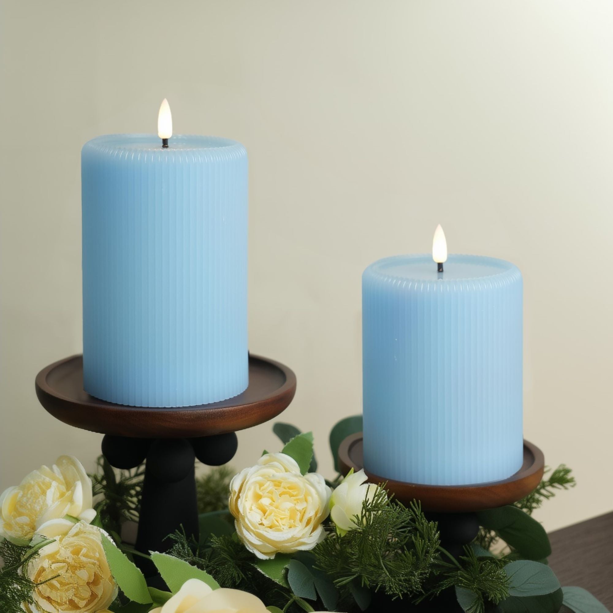4" Width Fluted Pillars – Set of 2