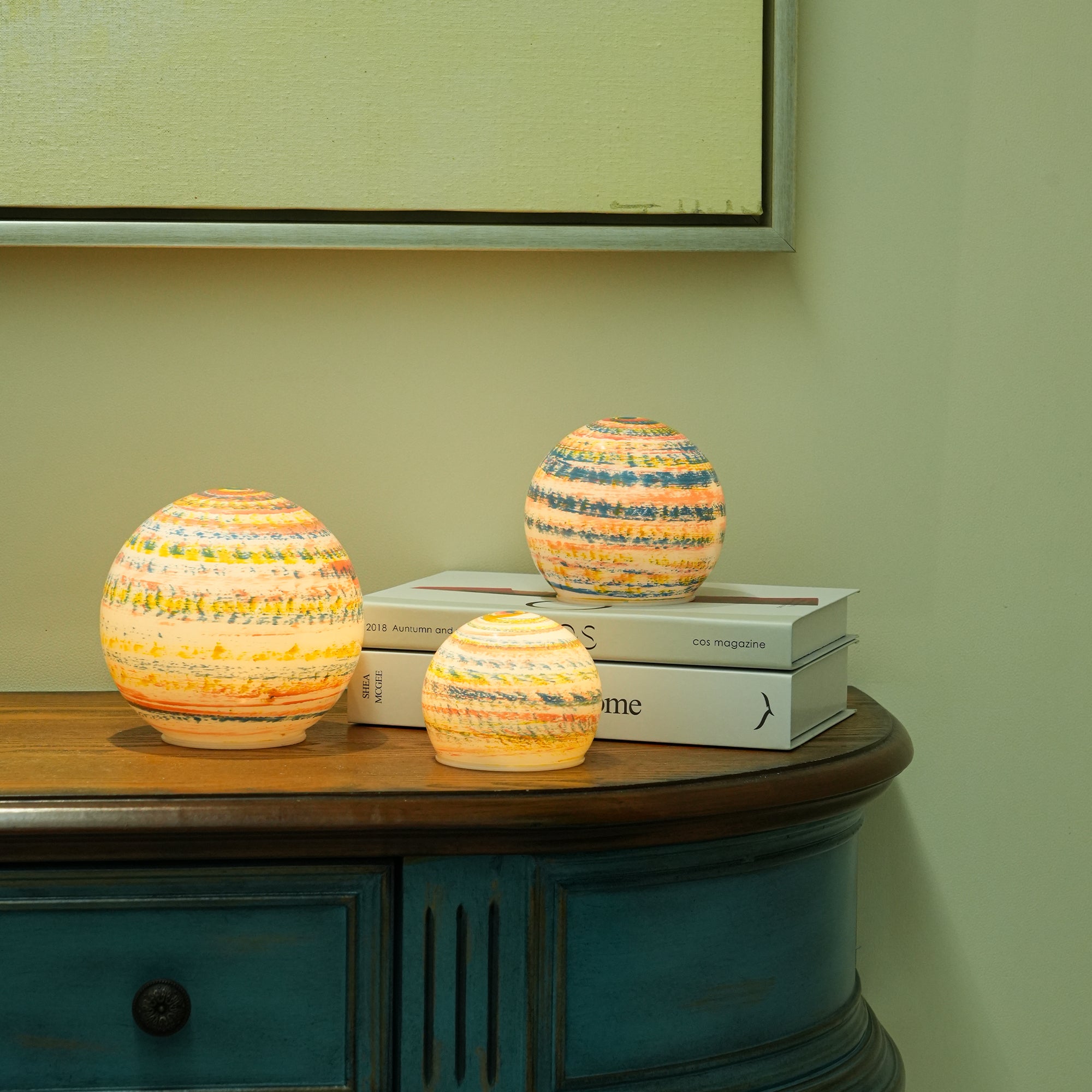 Nebula Glass Orbs – Set of 3