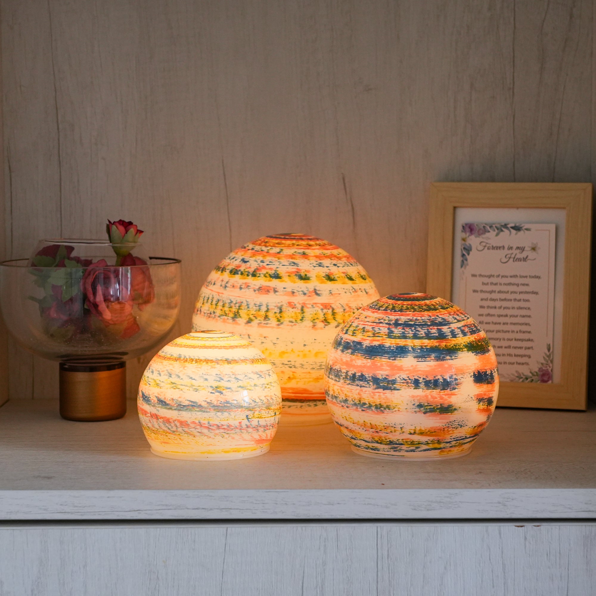 Nebula Glass Orbs – Set of 3