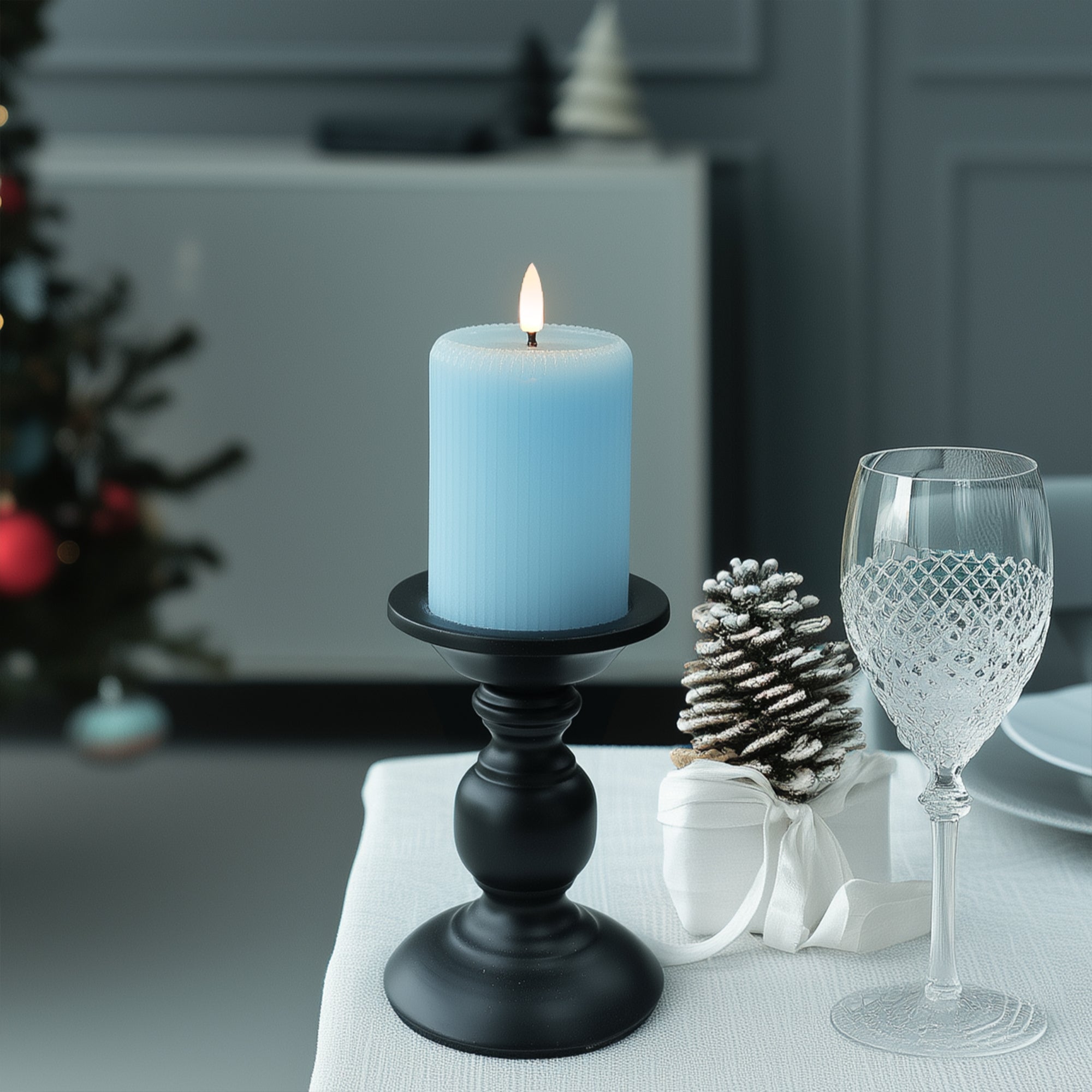 Fluted Pillar Candle – 3" Width