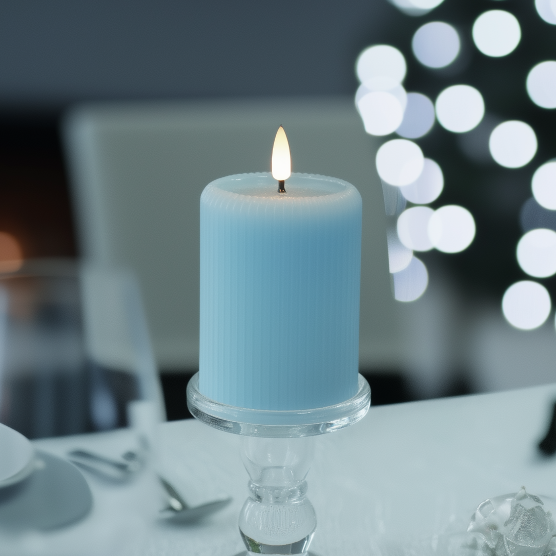 Fluted Pillar Candle – 3" Width