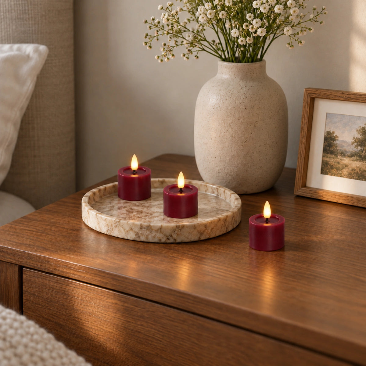 Flat Votive Candles – Set of 8