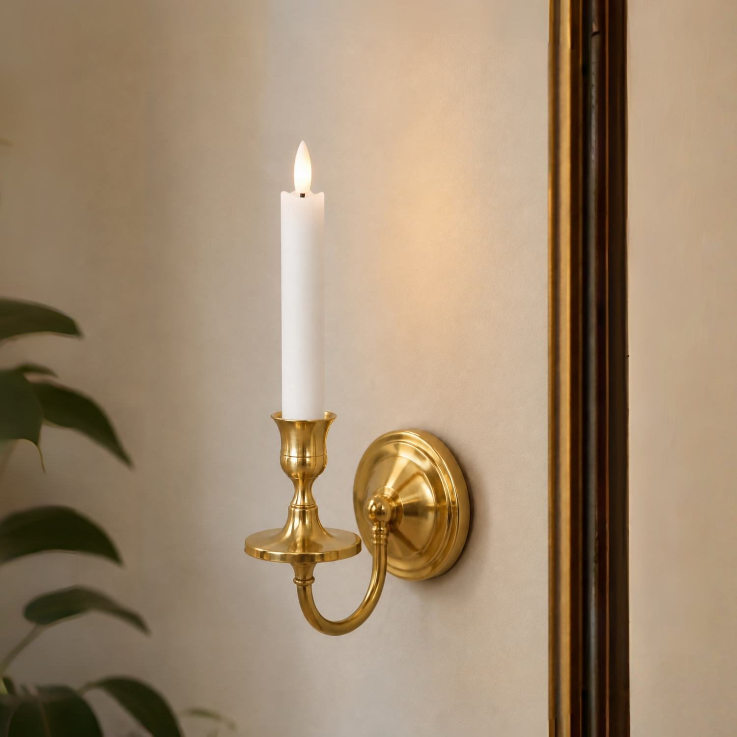 Wave Flameless Taper Candles 6.3"