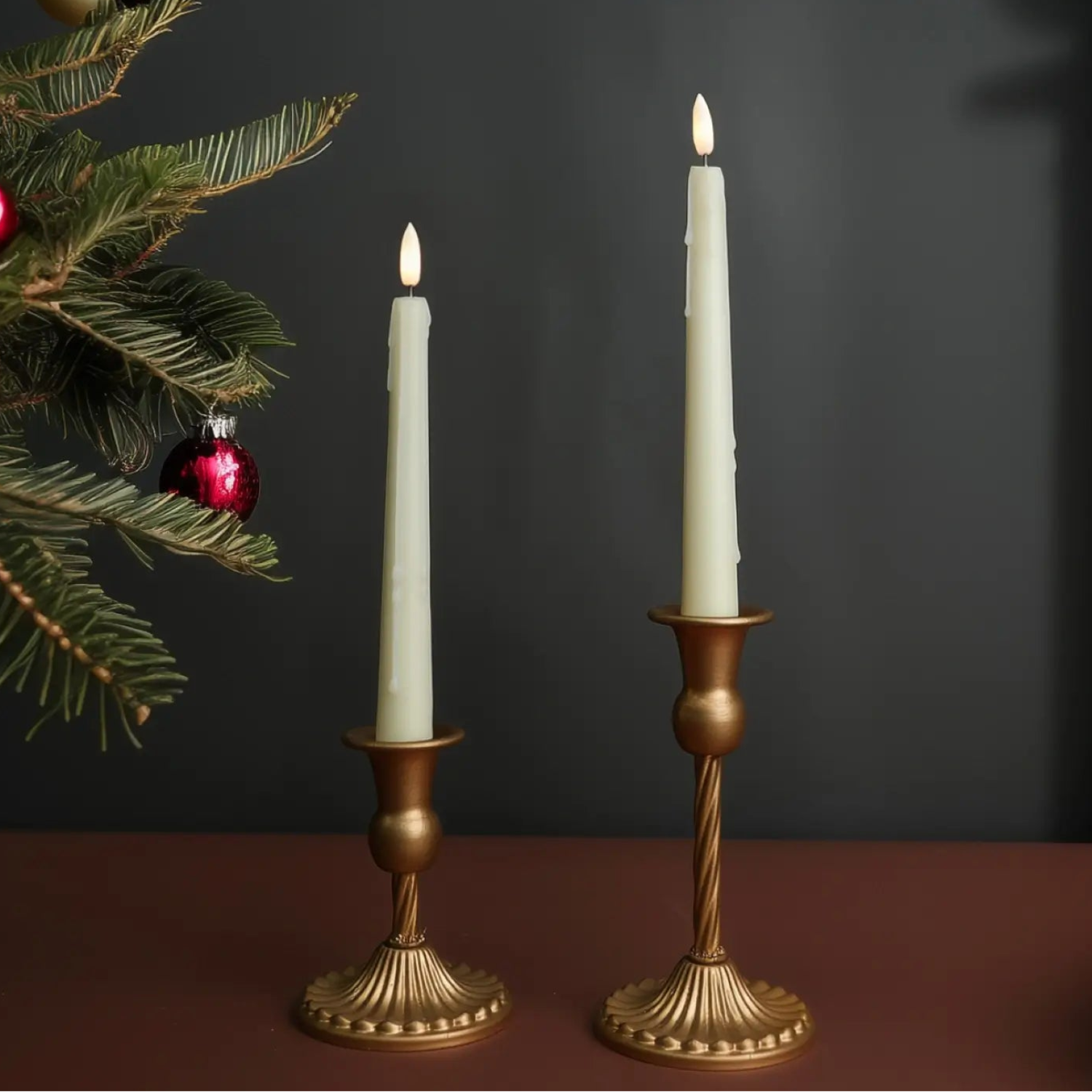 Wax Drip Flameless Taper Candles