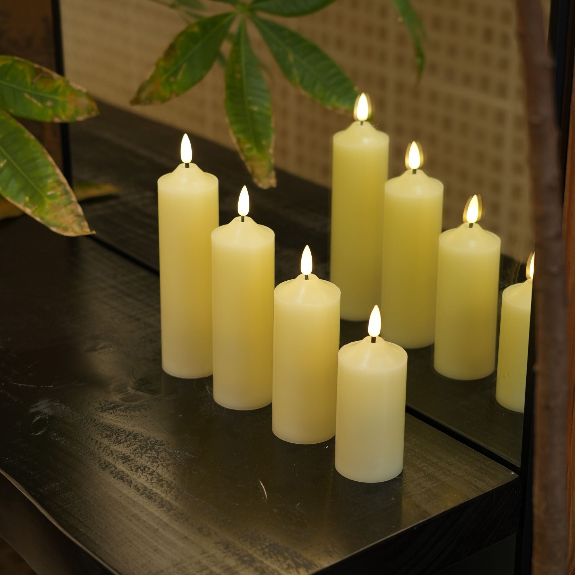 Slim Pillar Candles – Set of 4