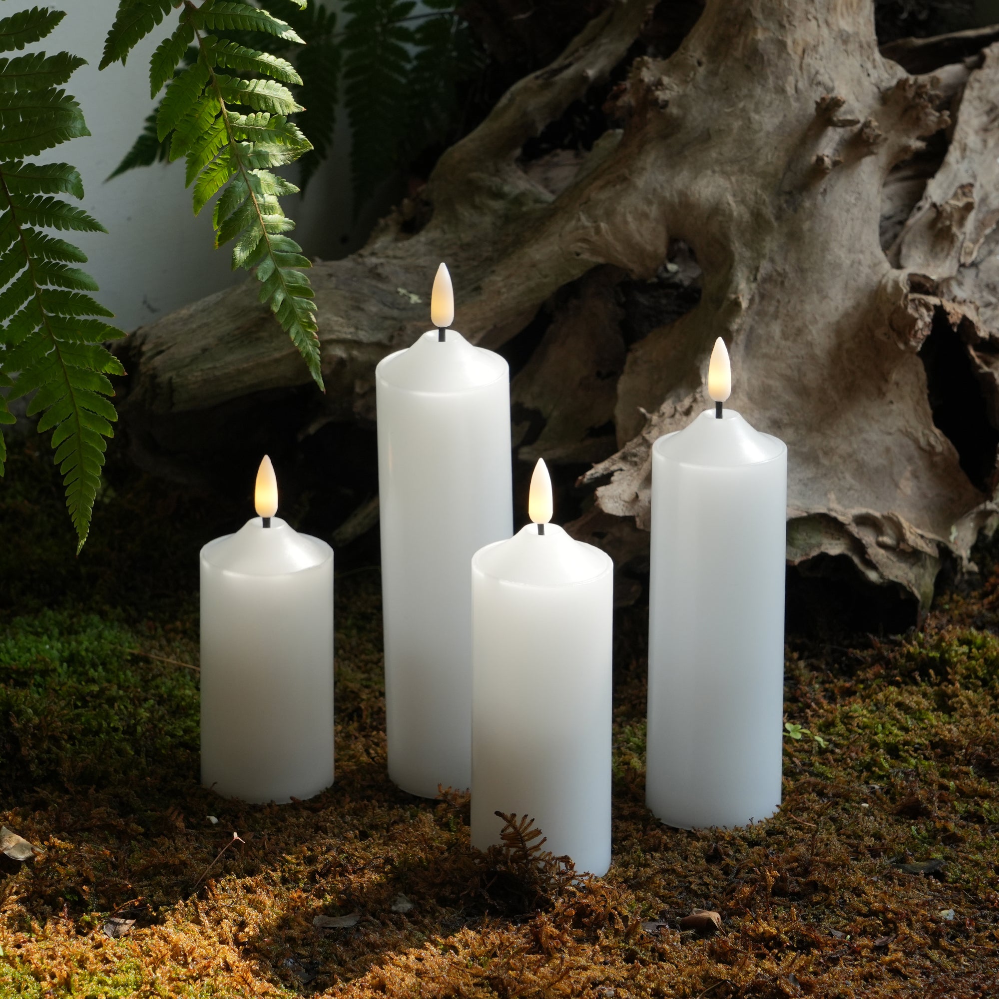 Slim Pillar Candles – Set of 4