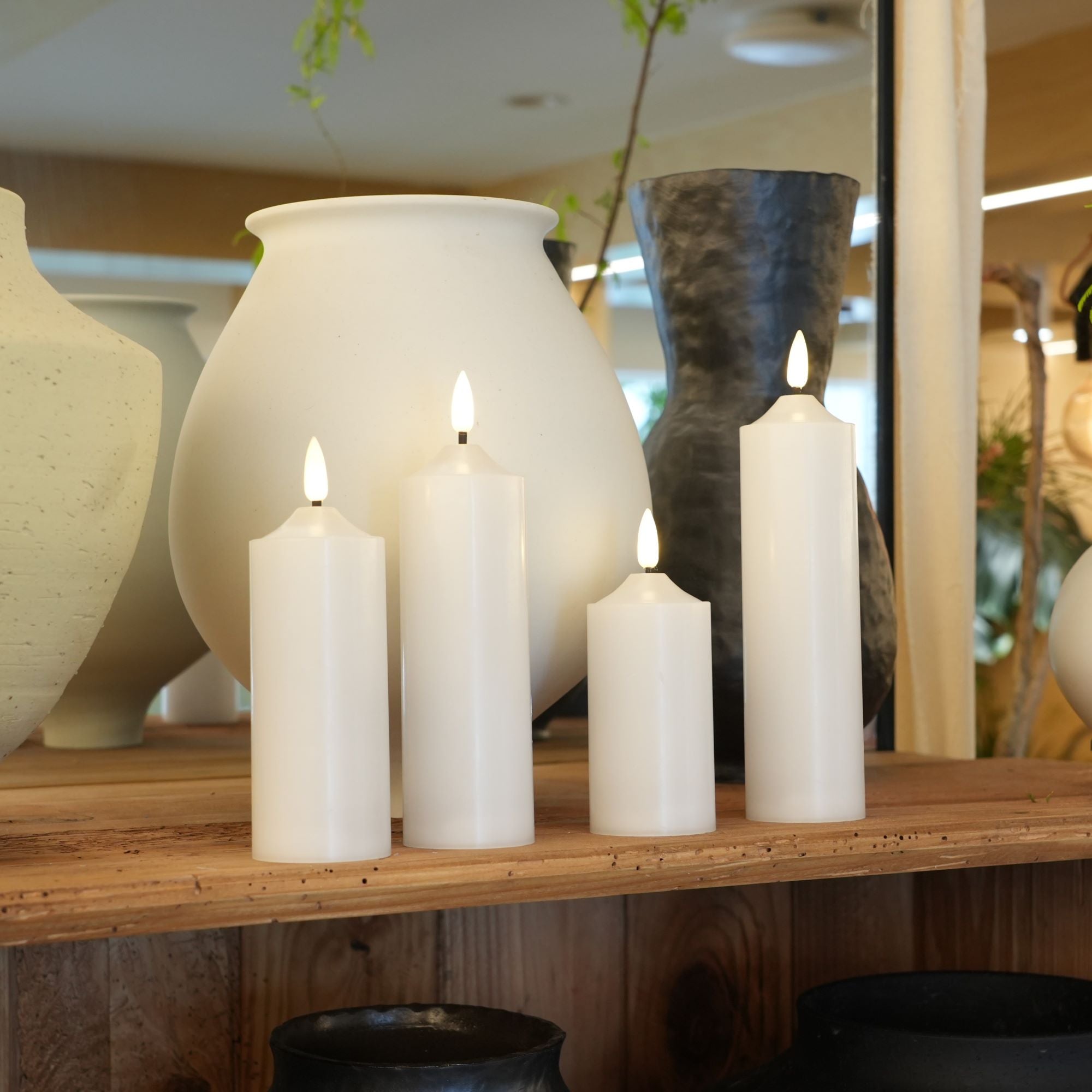 Slim Pillar Candles – Set of 4