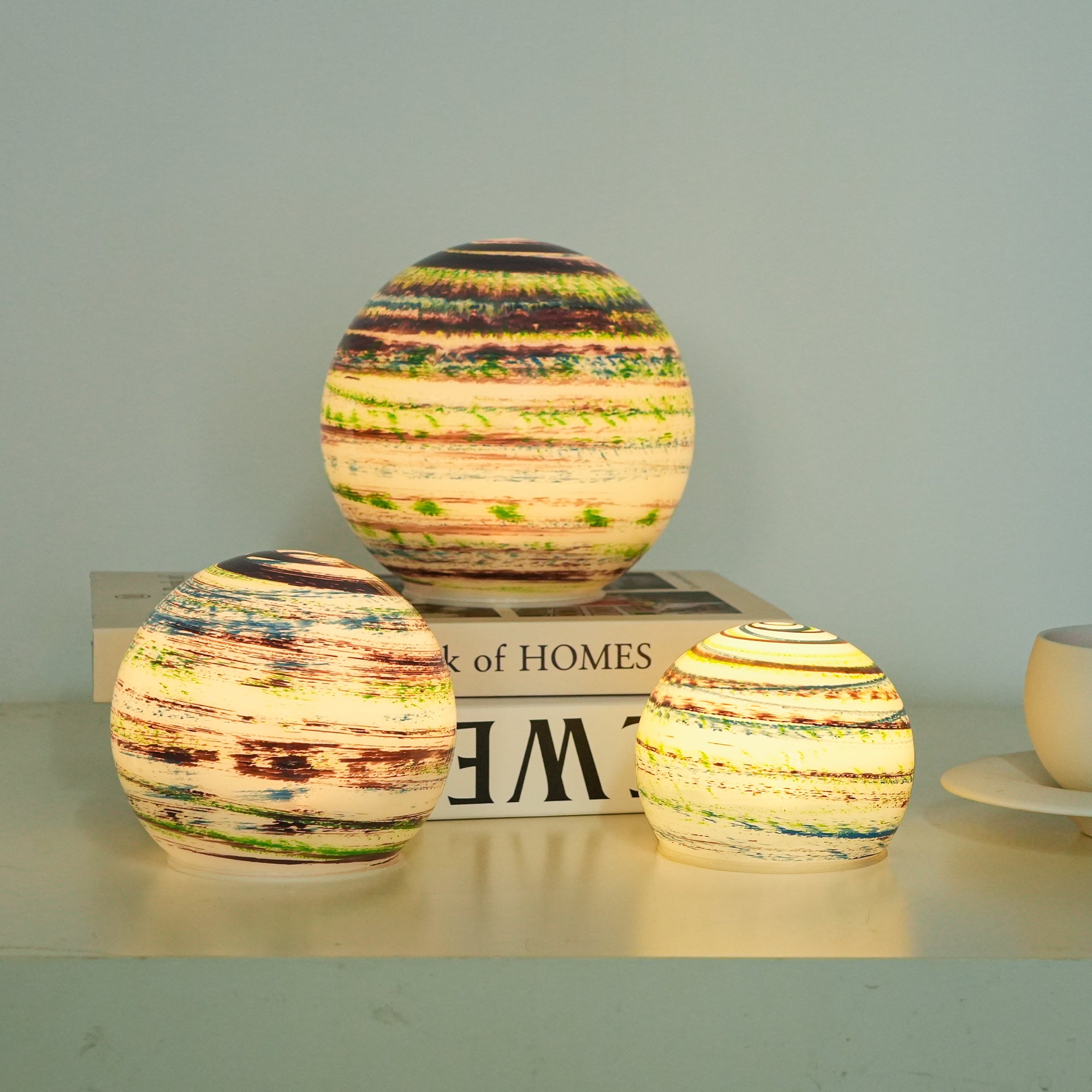 Nebula Glass Orbs – Set of 3