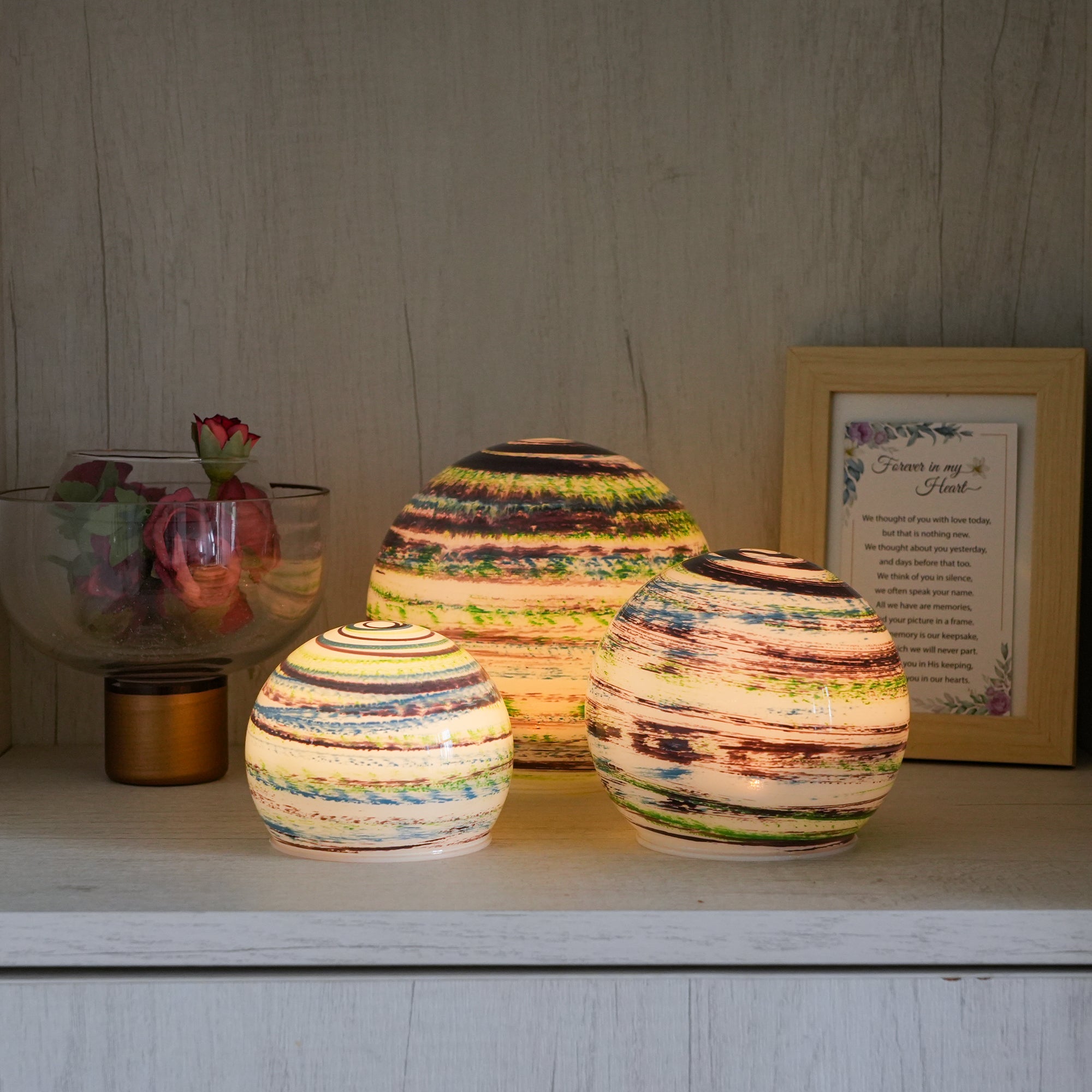 Nebula Glass Orbs – Set of 3