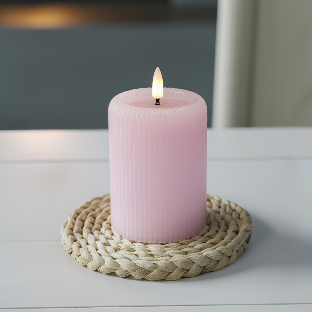 Fluted Pillar Candle – 3" Width