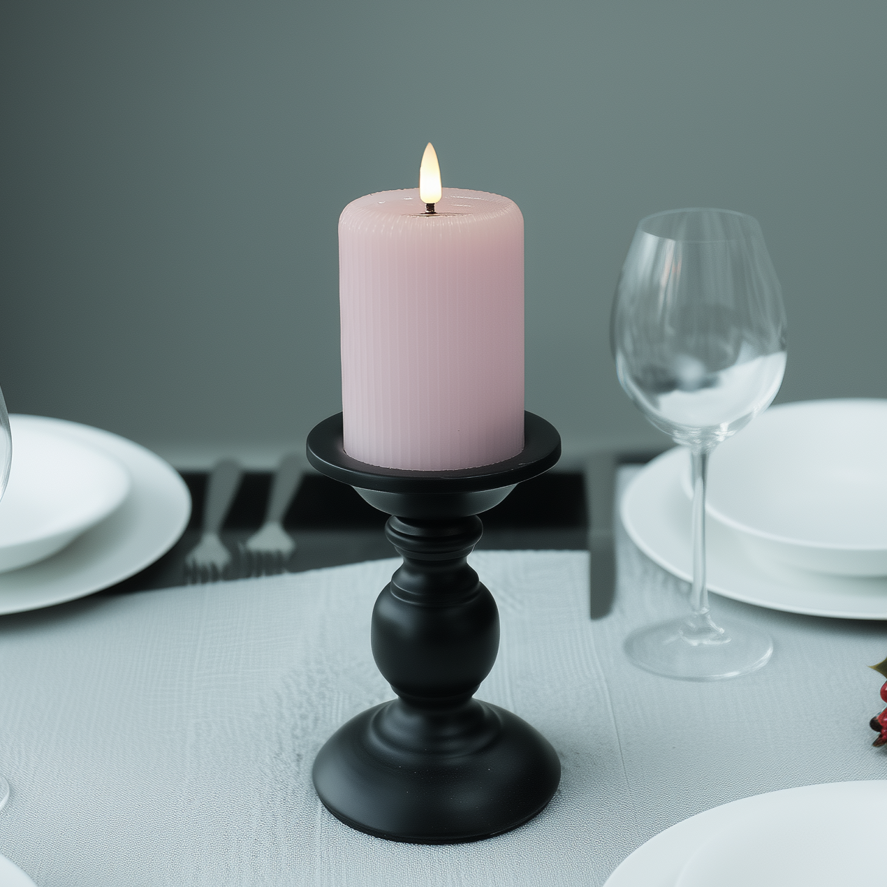 Fluted Pillar Candle – 3" Width