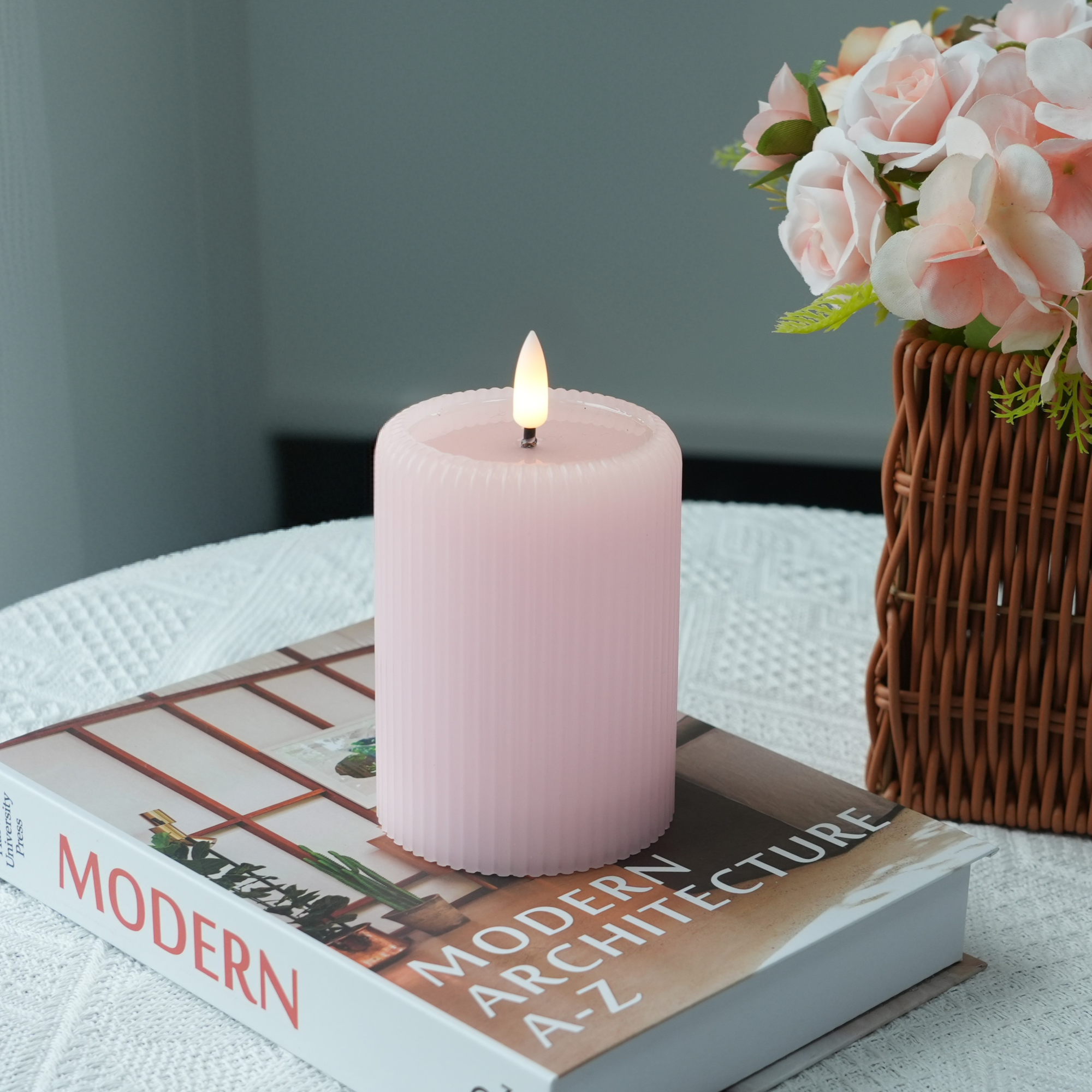 Fluted Pillar Candle – 3" Width