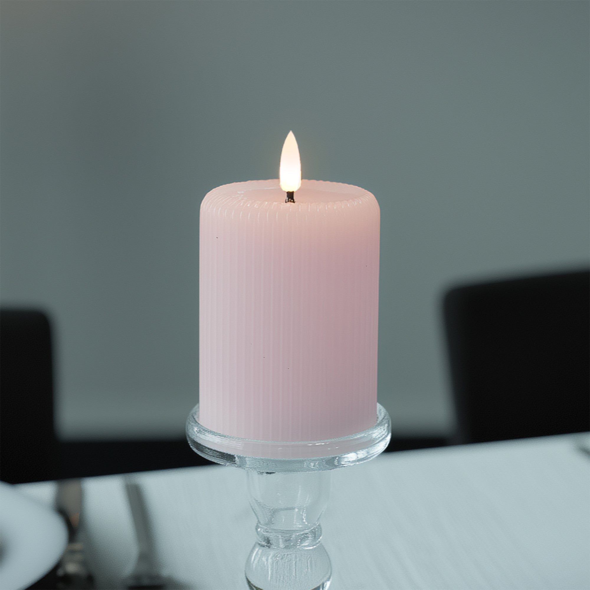 Fluted Pillar Candle – 3" Width
