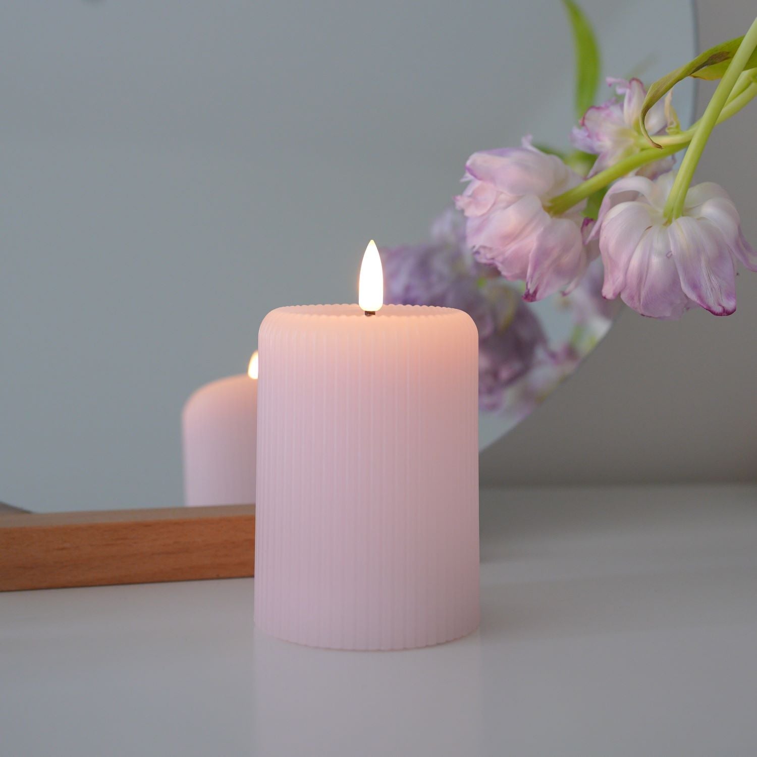 Fluted Pillar Candle – 3" Width