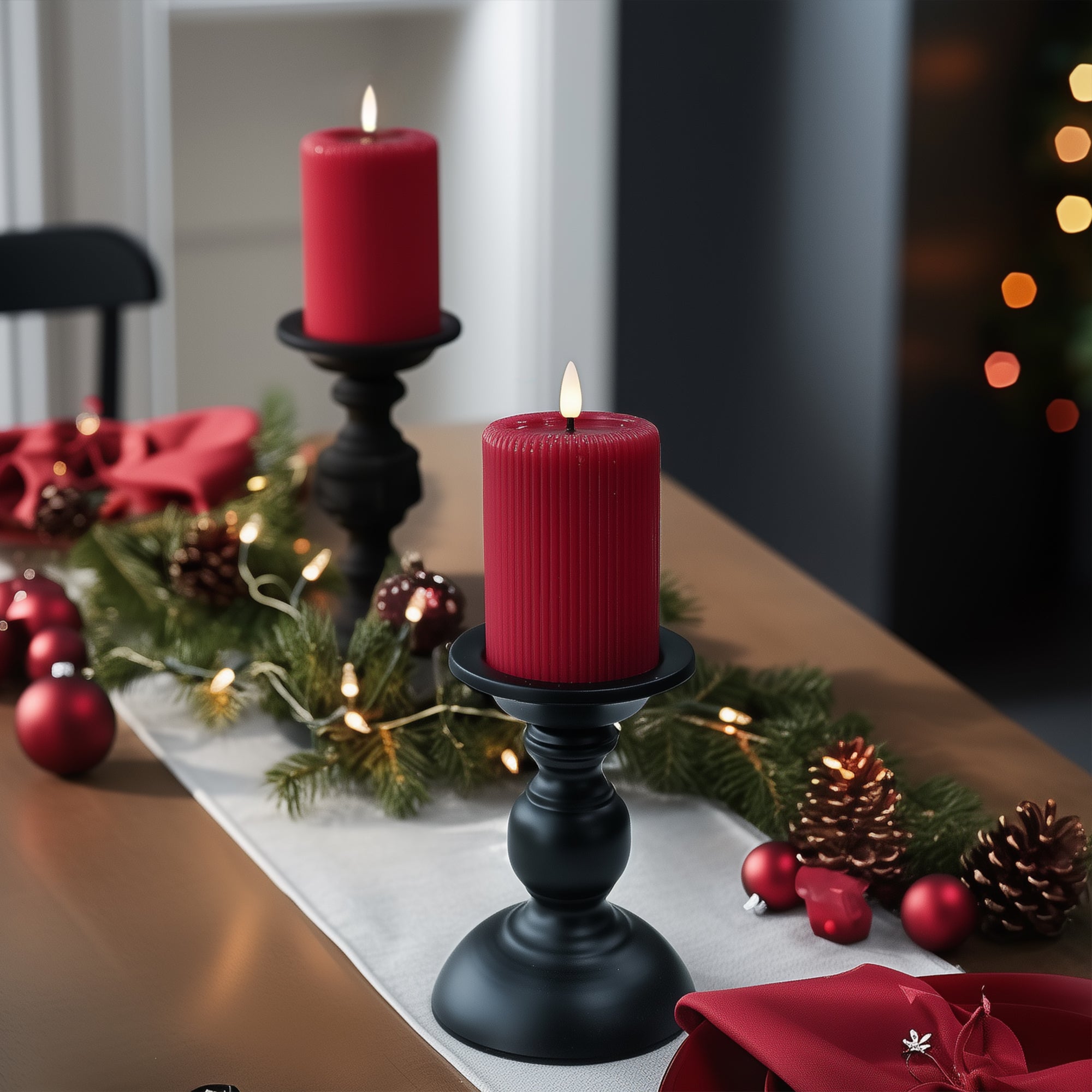 Fluted Pillar Candle – 3" Width