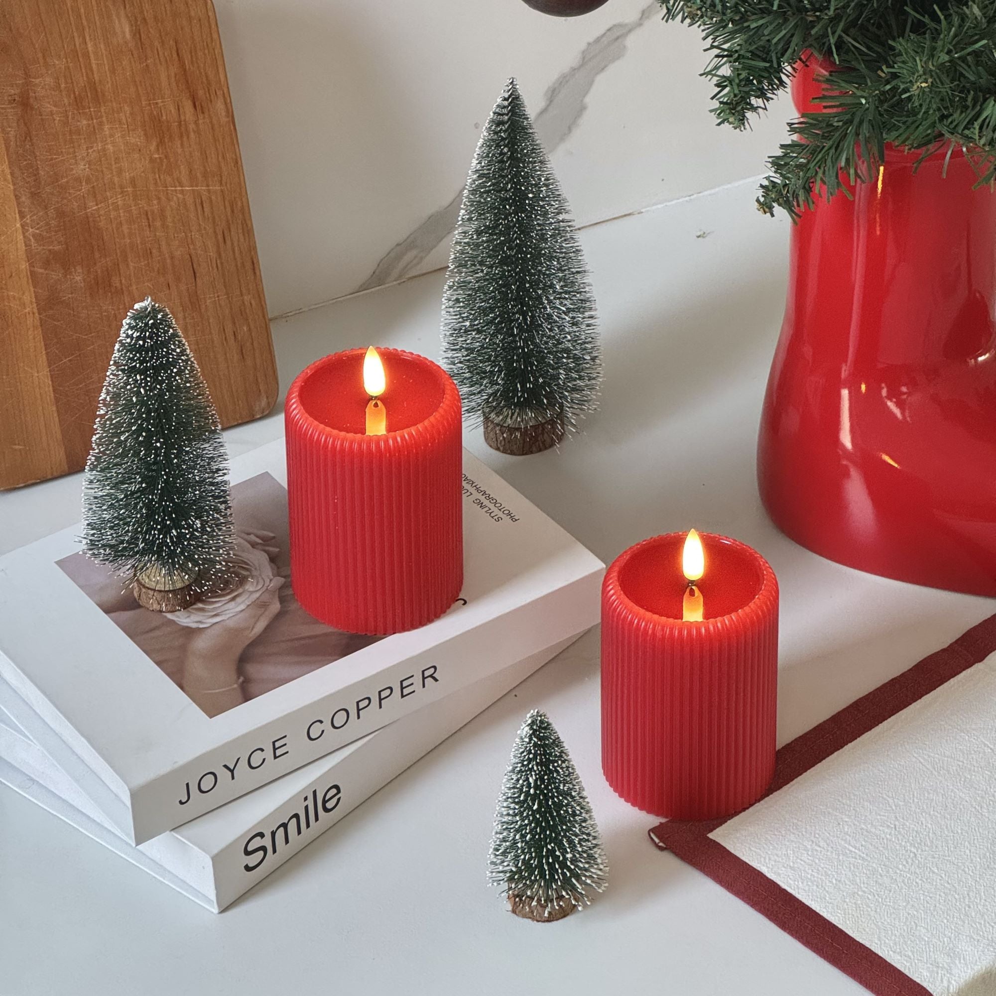 Fluted Pillar Candle – 3" Width