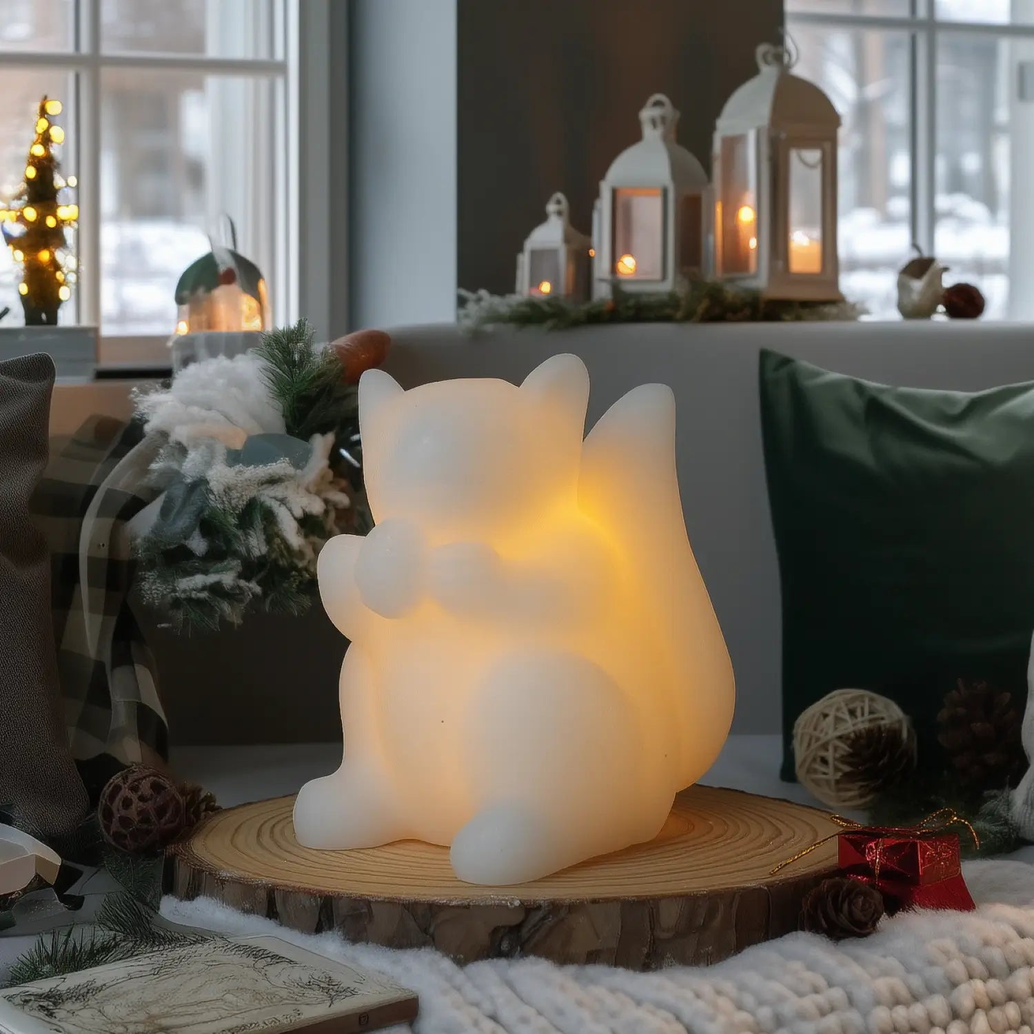 Squirrel Wax Candle – 4.2" Width