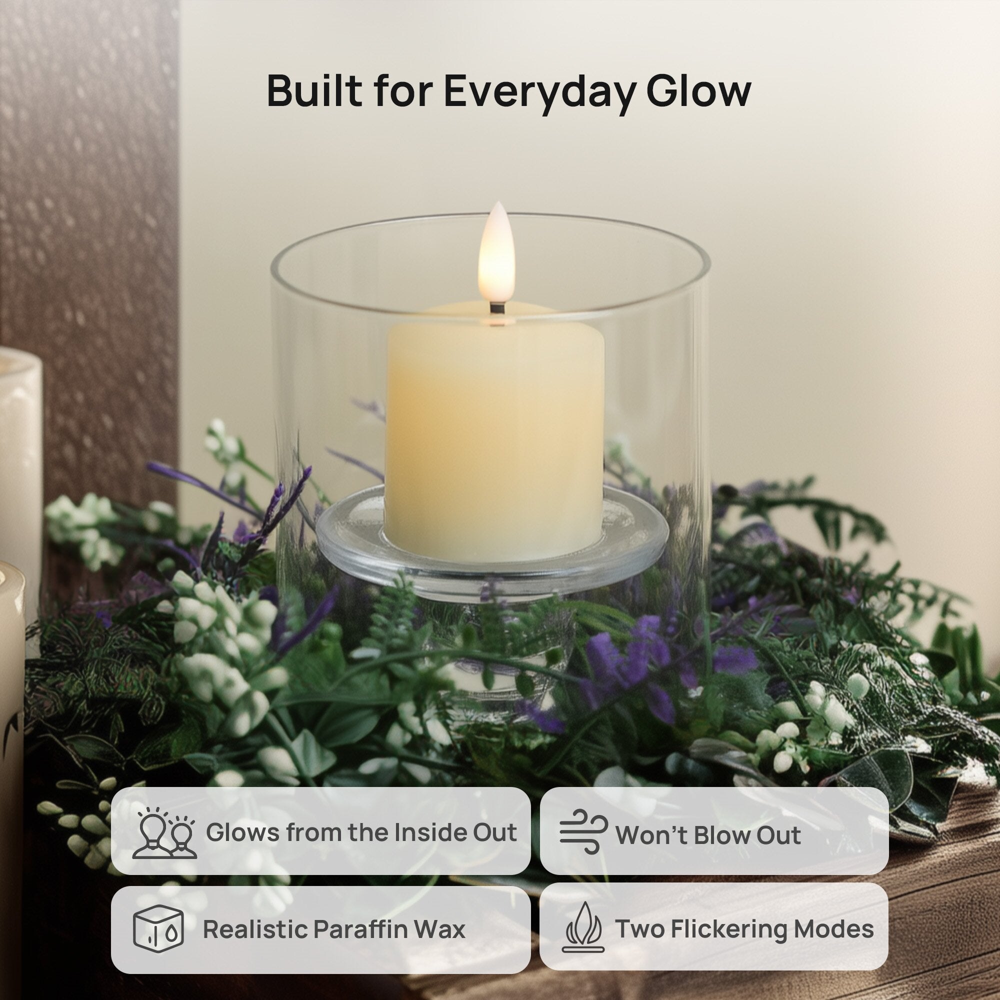 Flameless Votive Candles – Set of 8