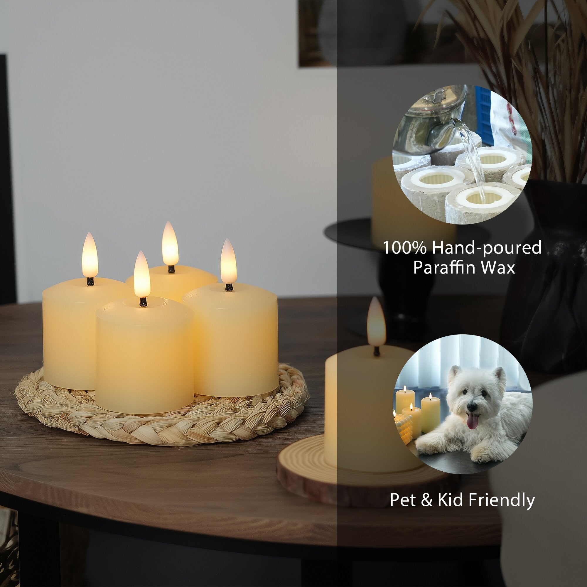 Flameless Votive Candles – Set of 8