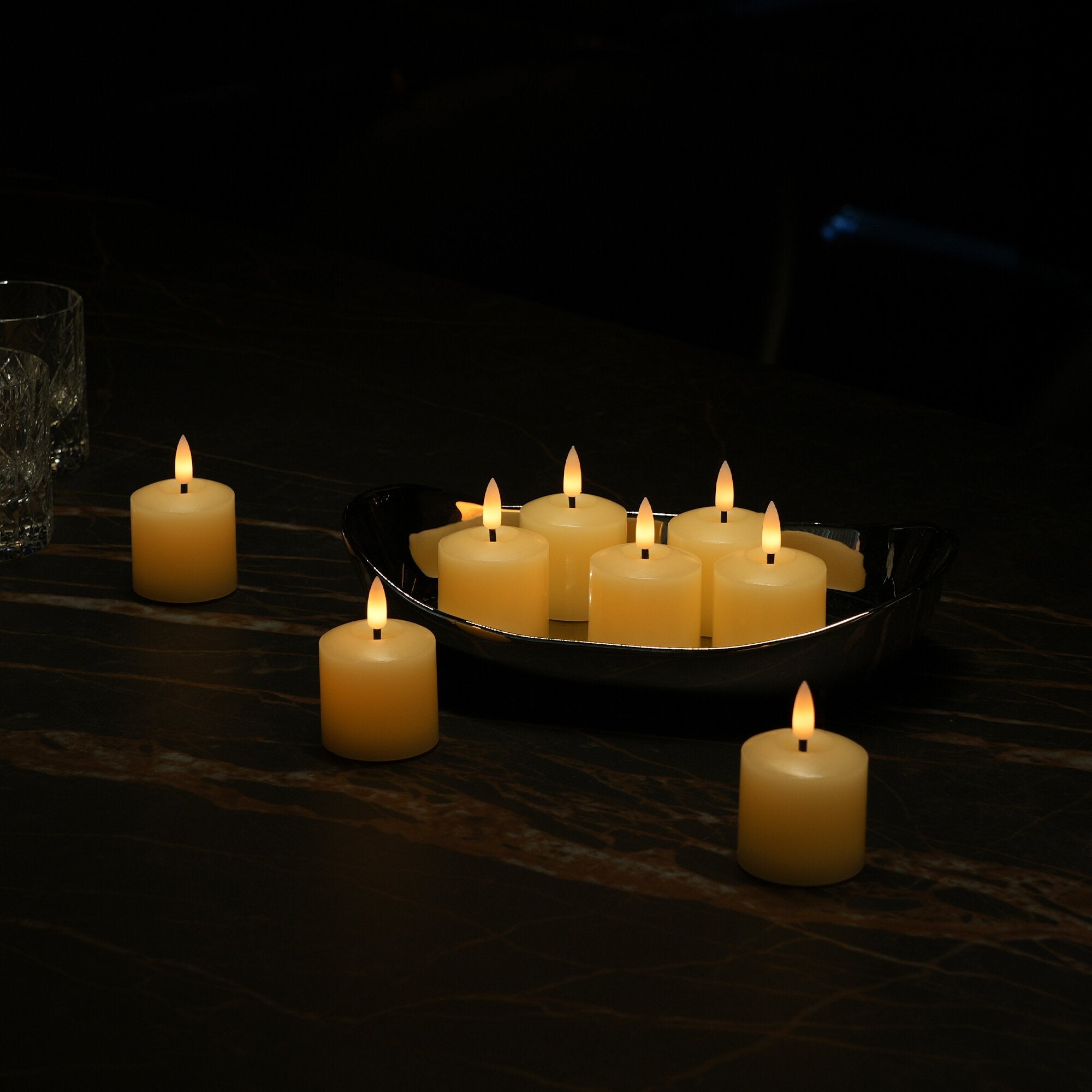 Flameless Votive Candles – Set of 8