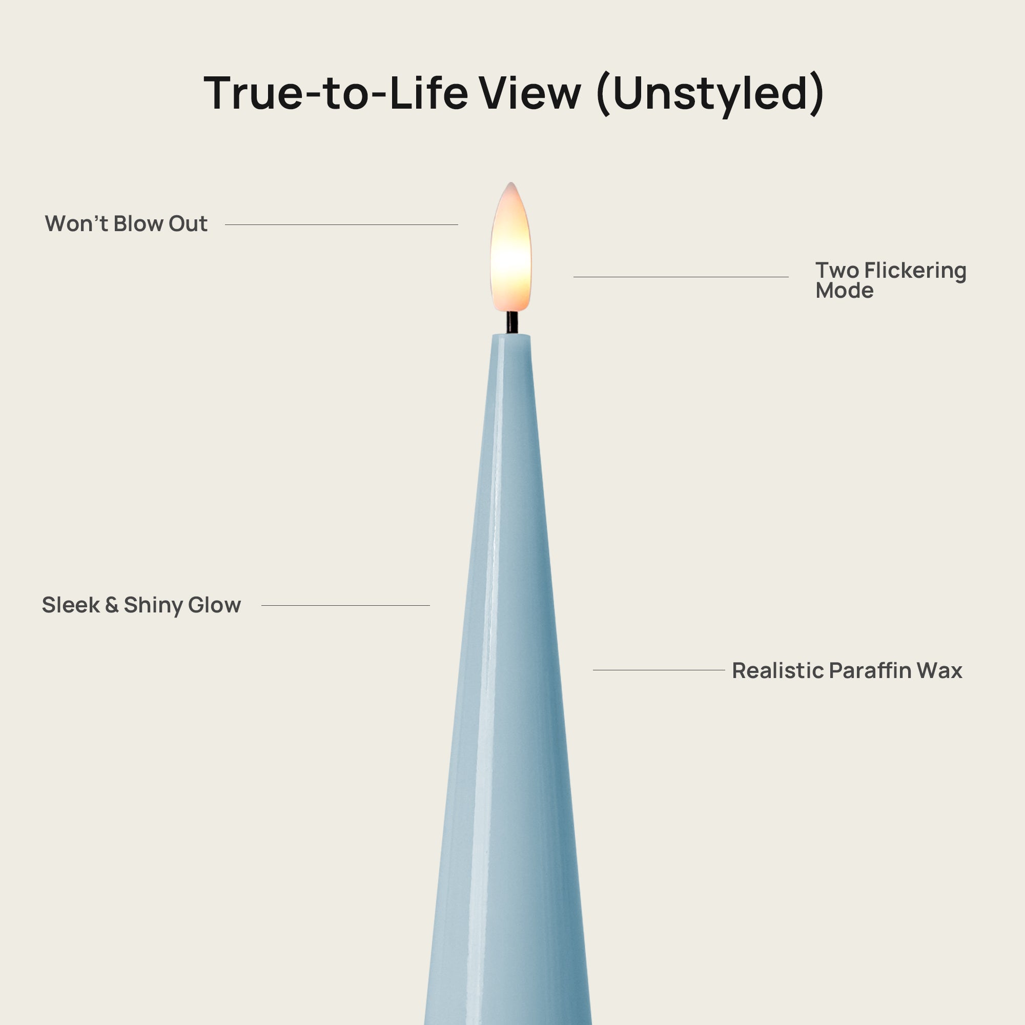 Blue Cone Candles – Set of 2