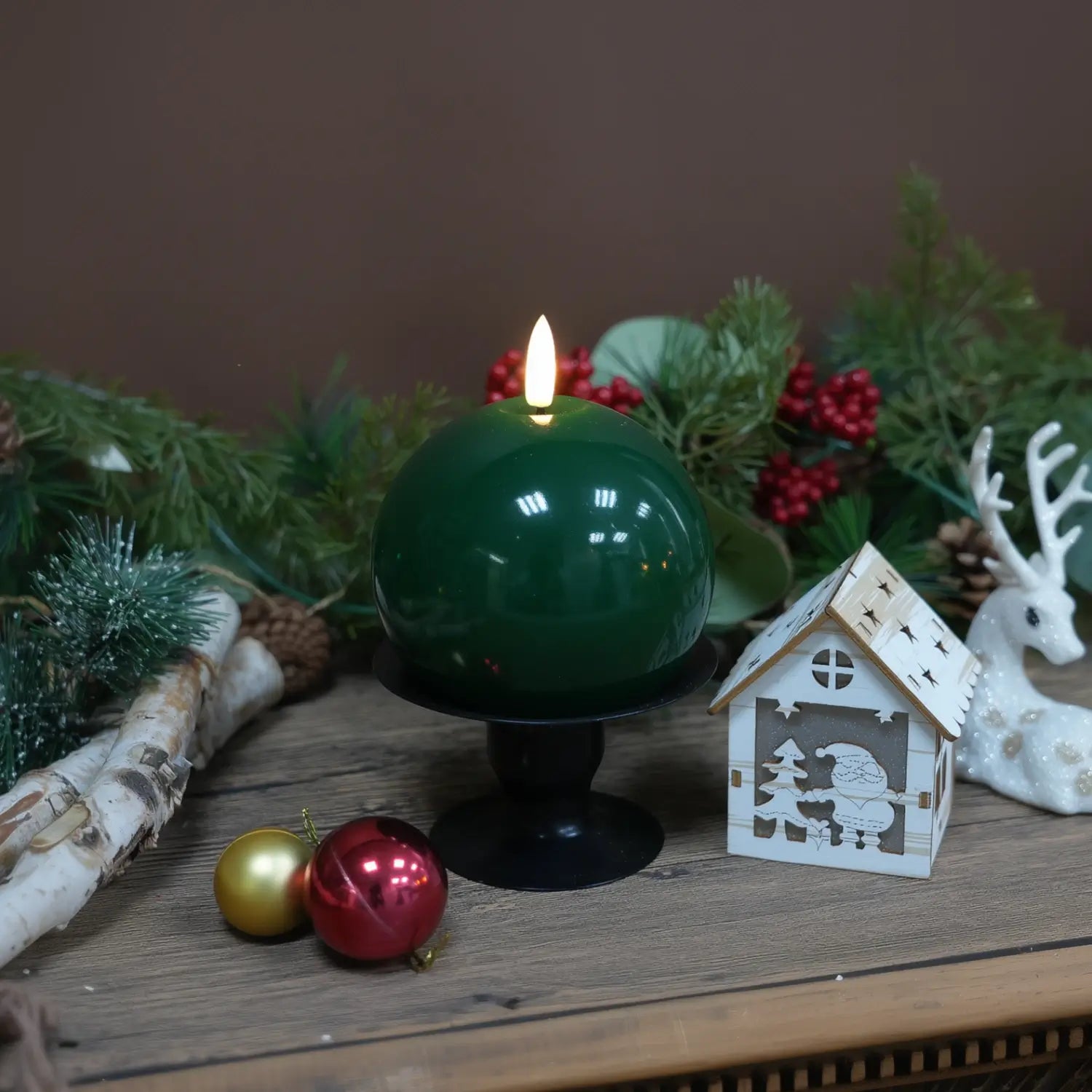Shiny Sphere Candle – 4" Width