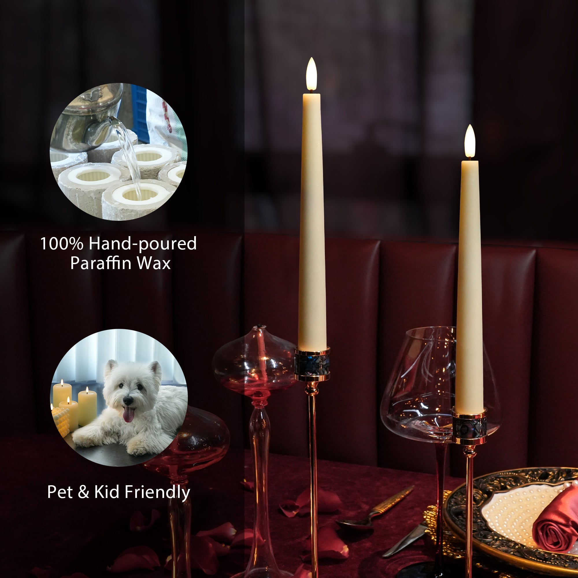 Classic Flameless Taper Candles
