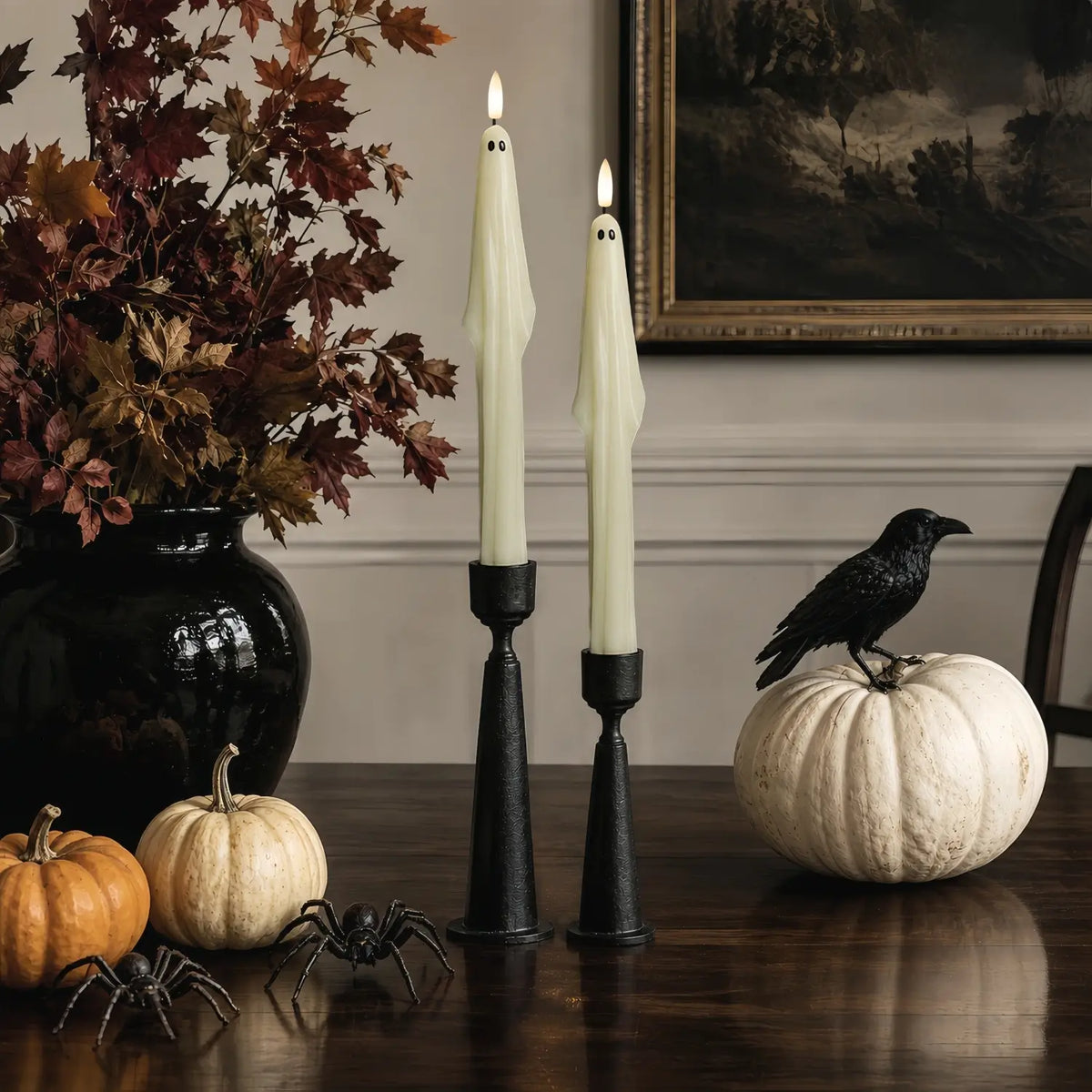 Ghost Flameless Taper Candles – Set of 2