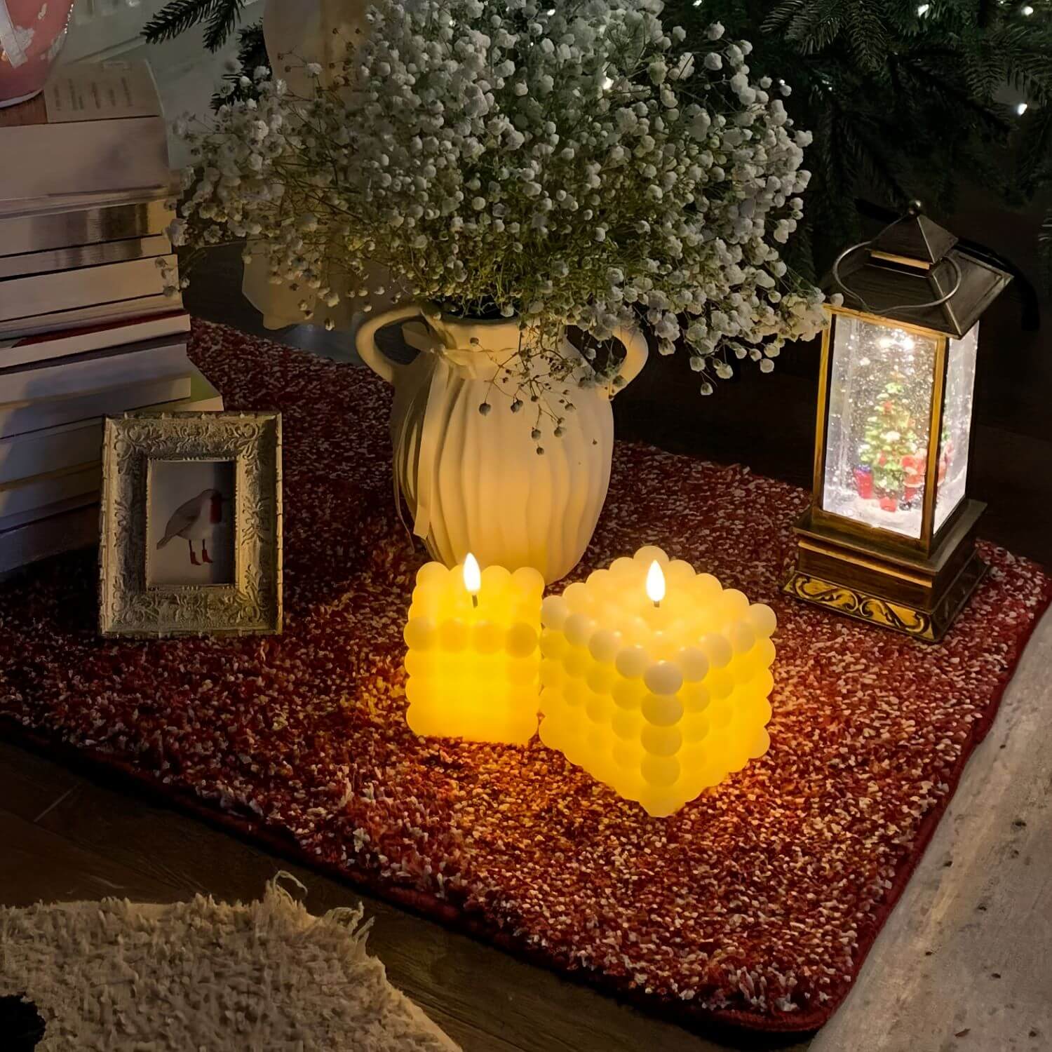 Cube Bubble Candles – Set of 2