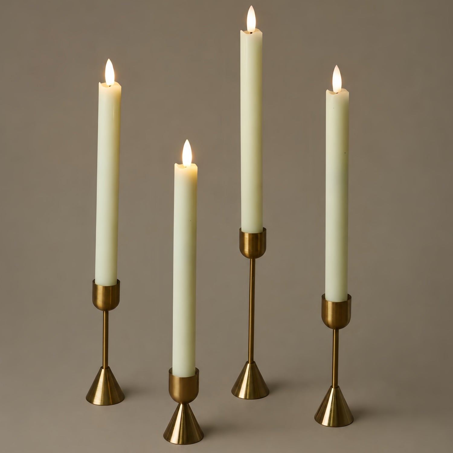 Wave Flameless Taper Candles 9.8"