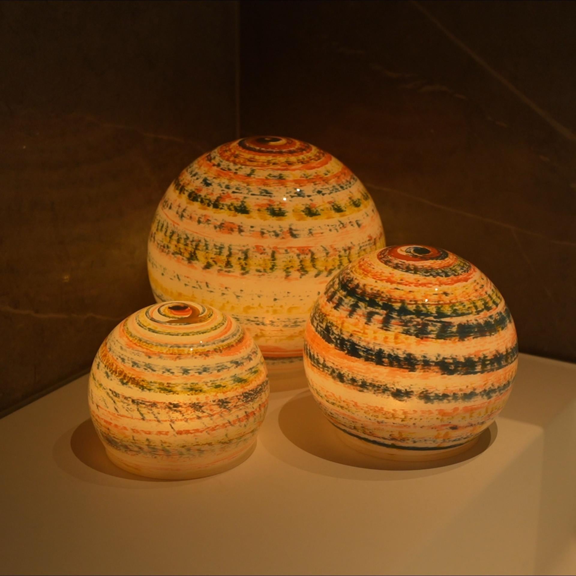 Nebula Glass Orbs – Set of 3