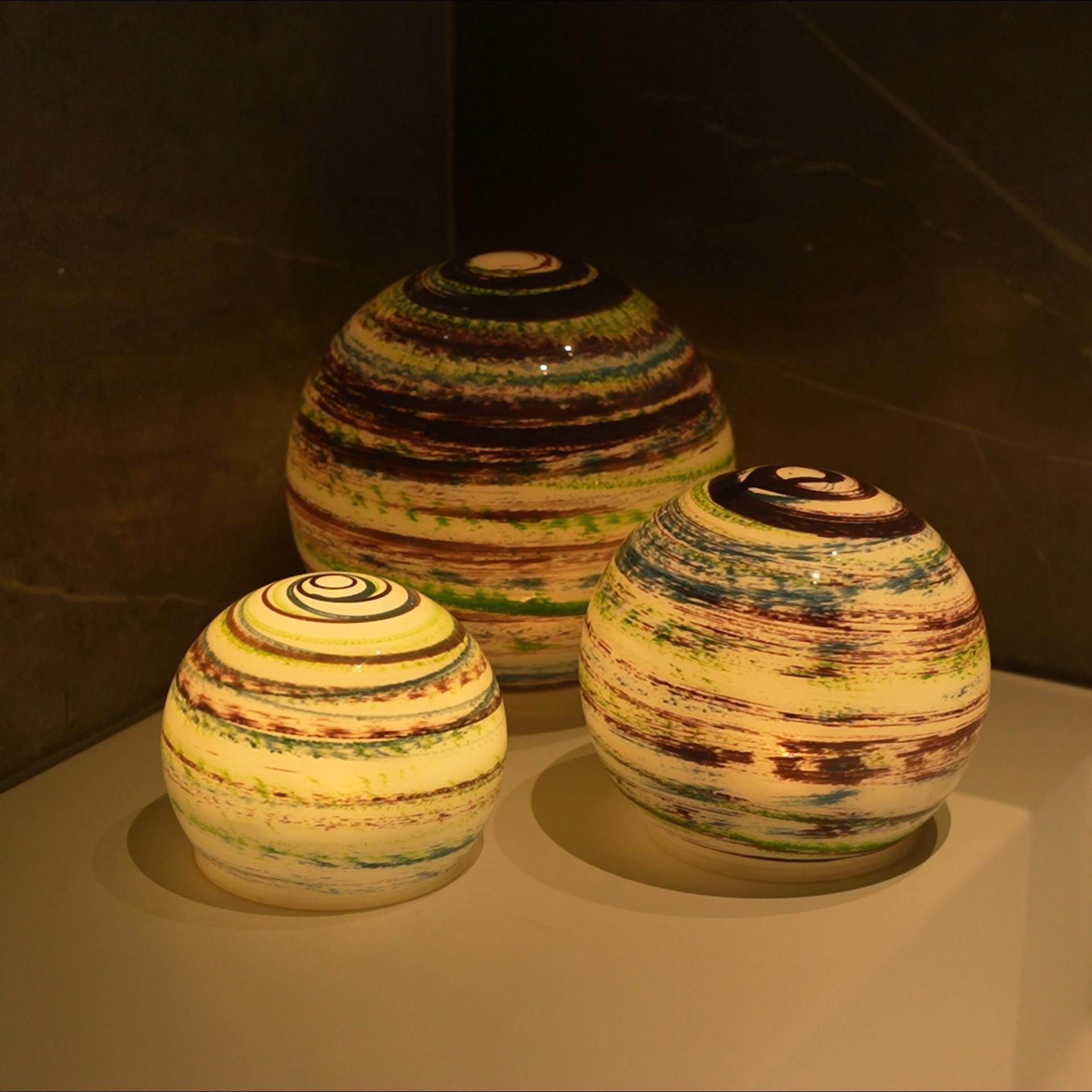 Nebula Glass Orbs – Set of 3