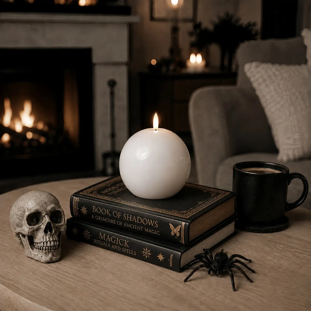 Shiny Sphere Candle – 4" Width