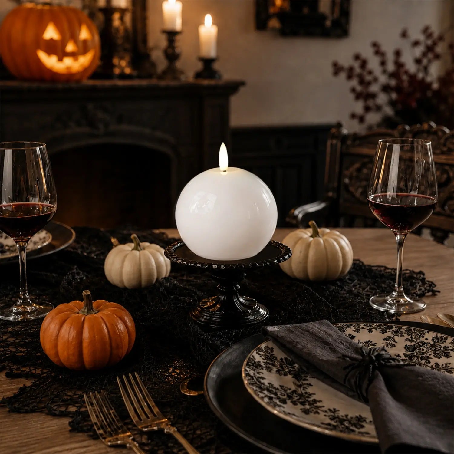Shiny Sphere Candle – 4" Width