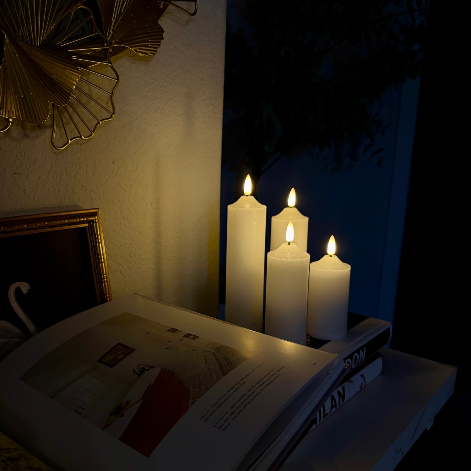 Dome Slim Pillar Candles – Set of 4