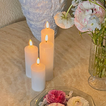 Dome Slim Pillar Candles – Set of 4