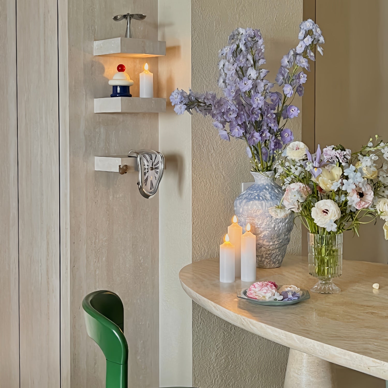 Dome Slim Pillar Candles – Set of 4