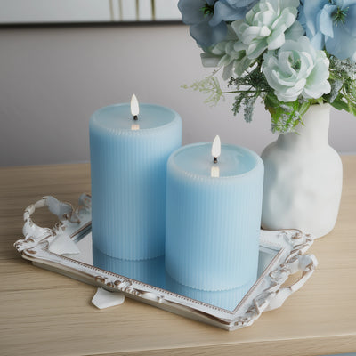 4" Width Fluted Pillars – Set of 2