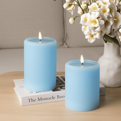 4" Width Fluted Pillars – Set of 2