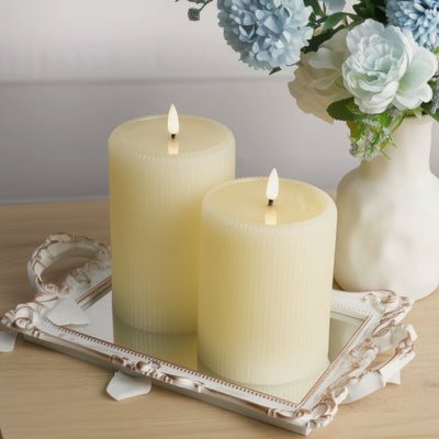 4" Width Fluted Pillars – Set of 2