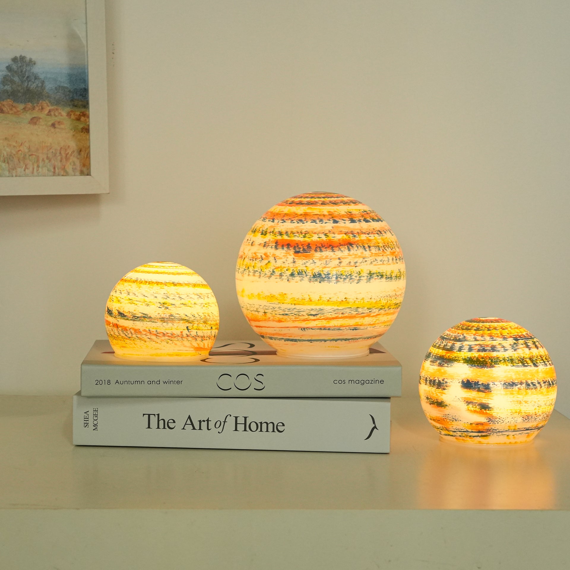 Blossom Glass Orbs – Set 3