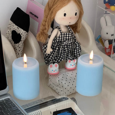 Fluted Pillar Candle – 3" Width
