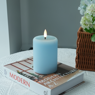 Fluted Pillar Candle – 3" Width
