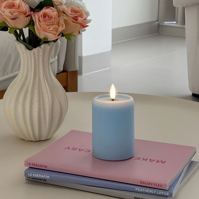 Fluted Pillar Candle – 3" Width