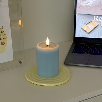 Fluted Pillar Candle – 3" Width