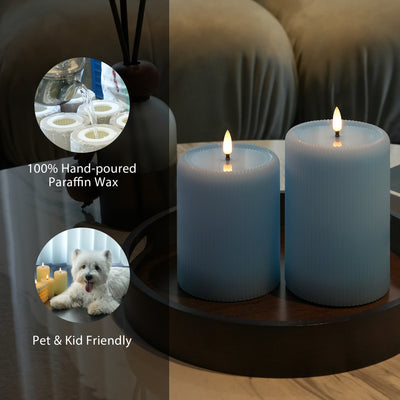 4" Width Fluted Pillars – Set of 2