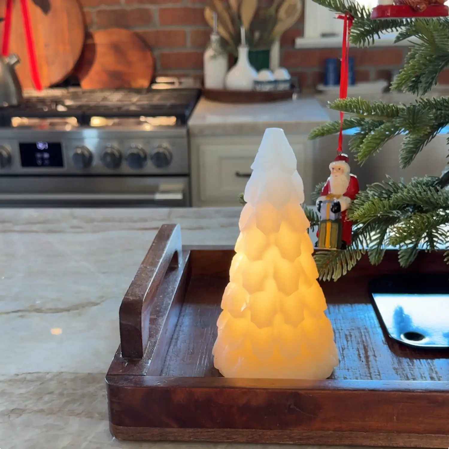 Christmas Tree Wax Candle – 3.8" Width