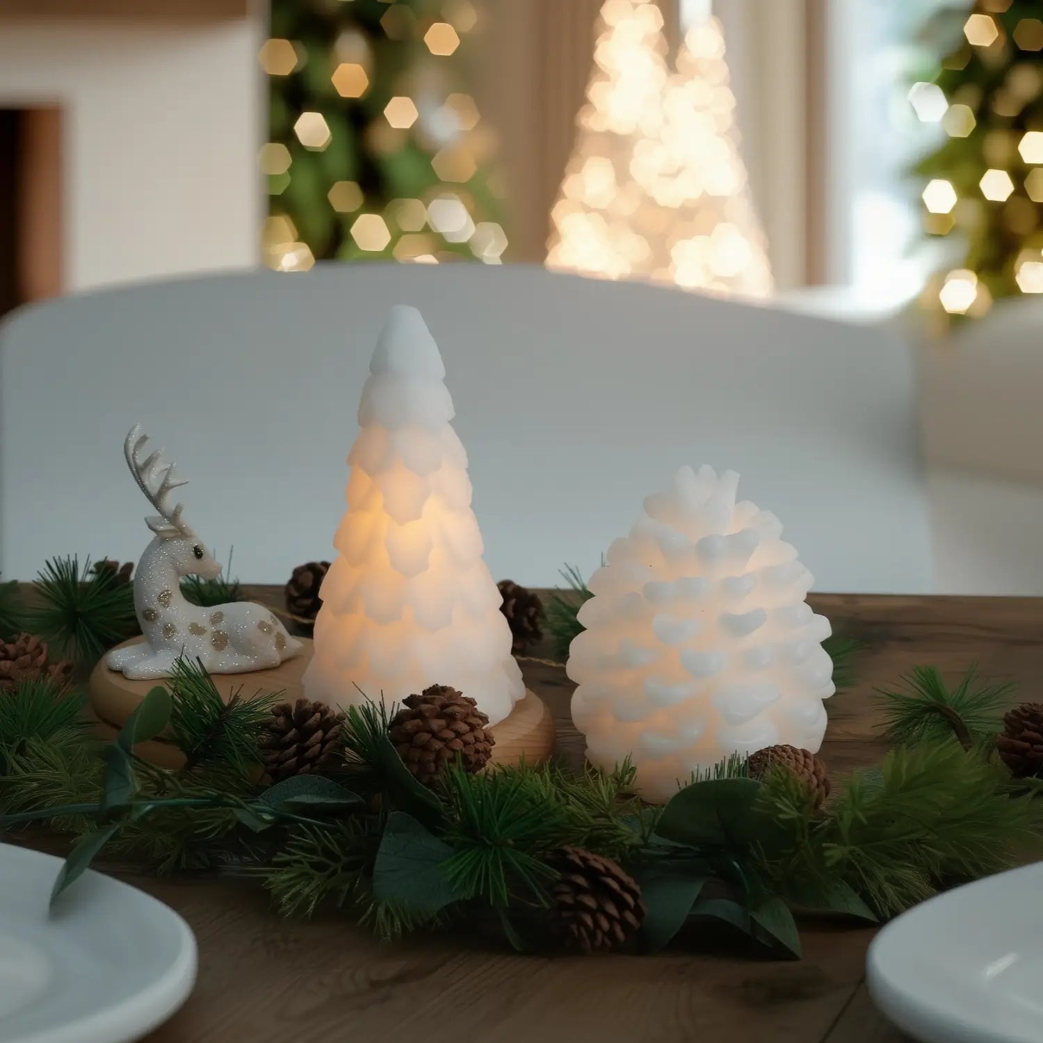 Christmas Tree Wax Candle – 3.8" Width