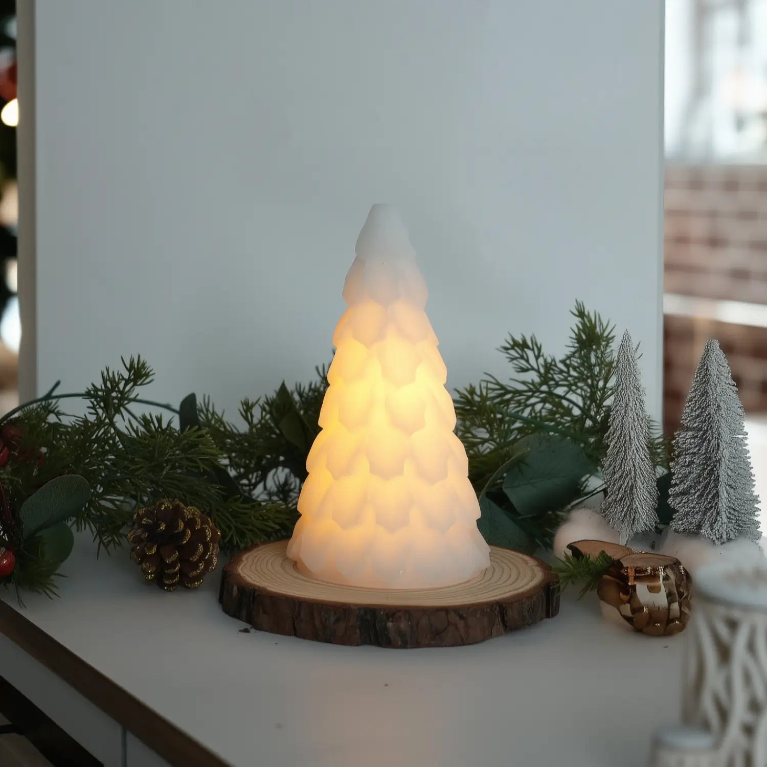 Christmas Tree Wax Candle– 3.8" Width
