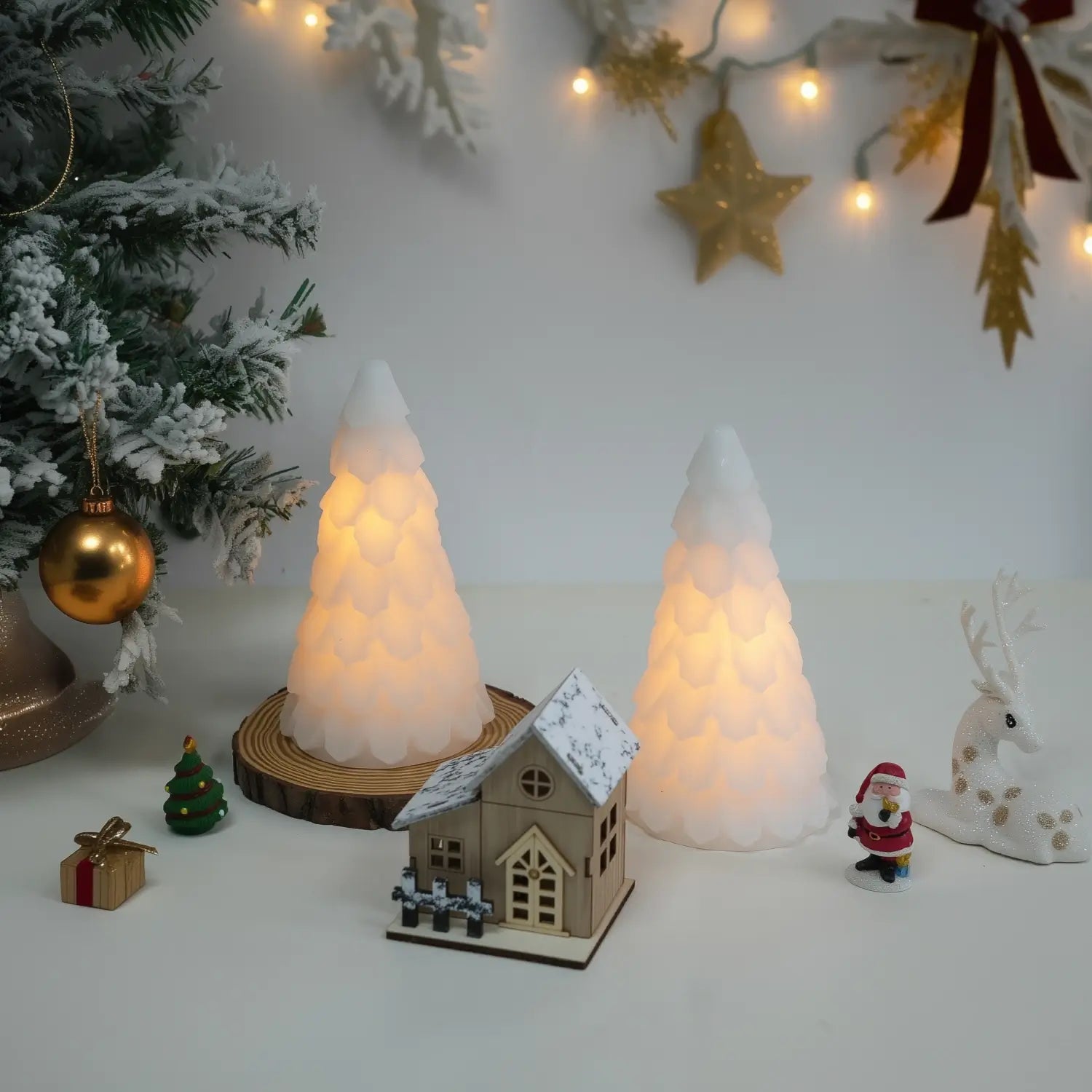 Christmas Tree Wax Candle – 3.8" Width